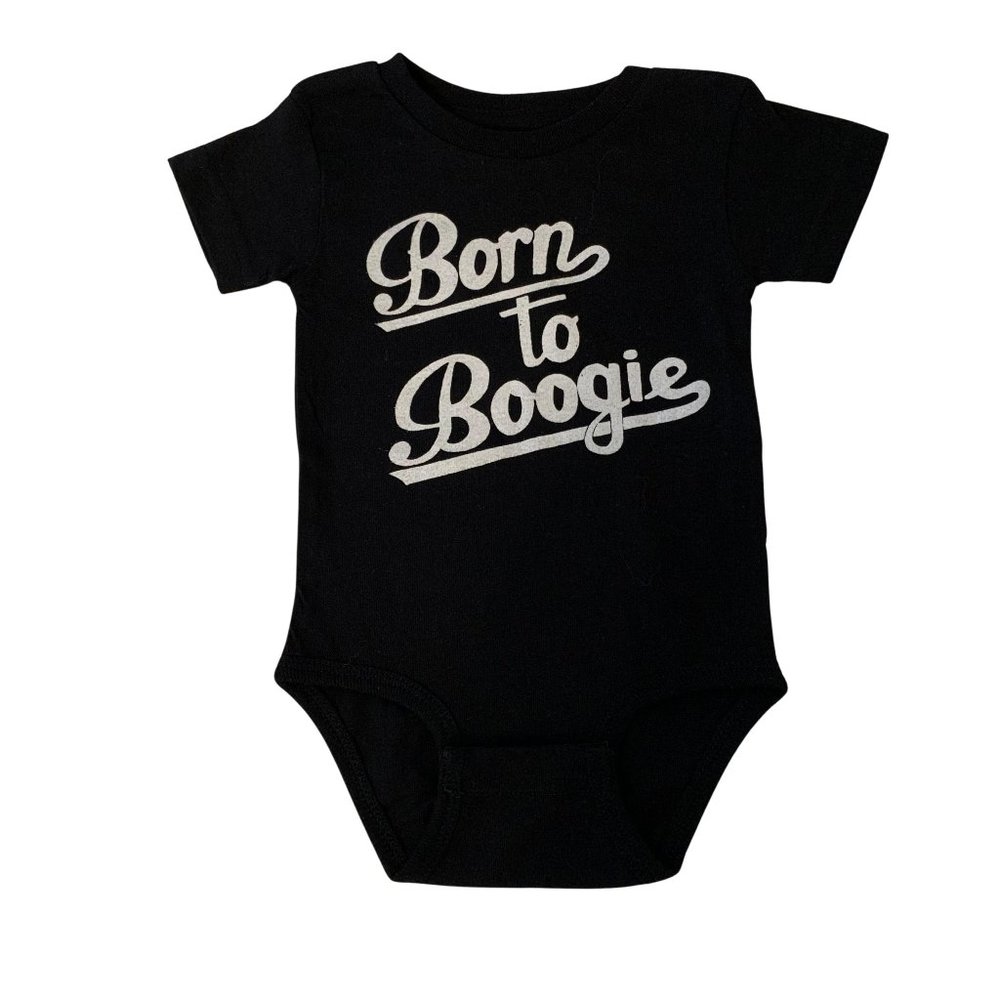 Bandit Baby Onesie - Born to Boogie - blk/wht